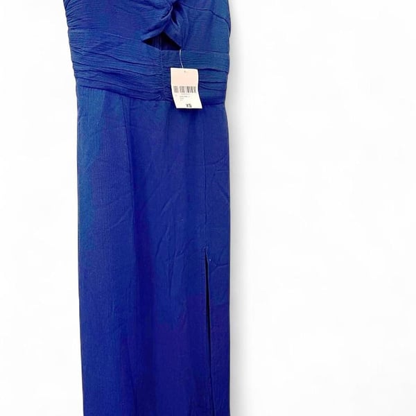 Forever 21 Contemporary Blue Twist-Front Maxi Dress with Slit