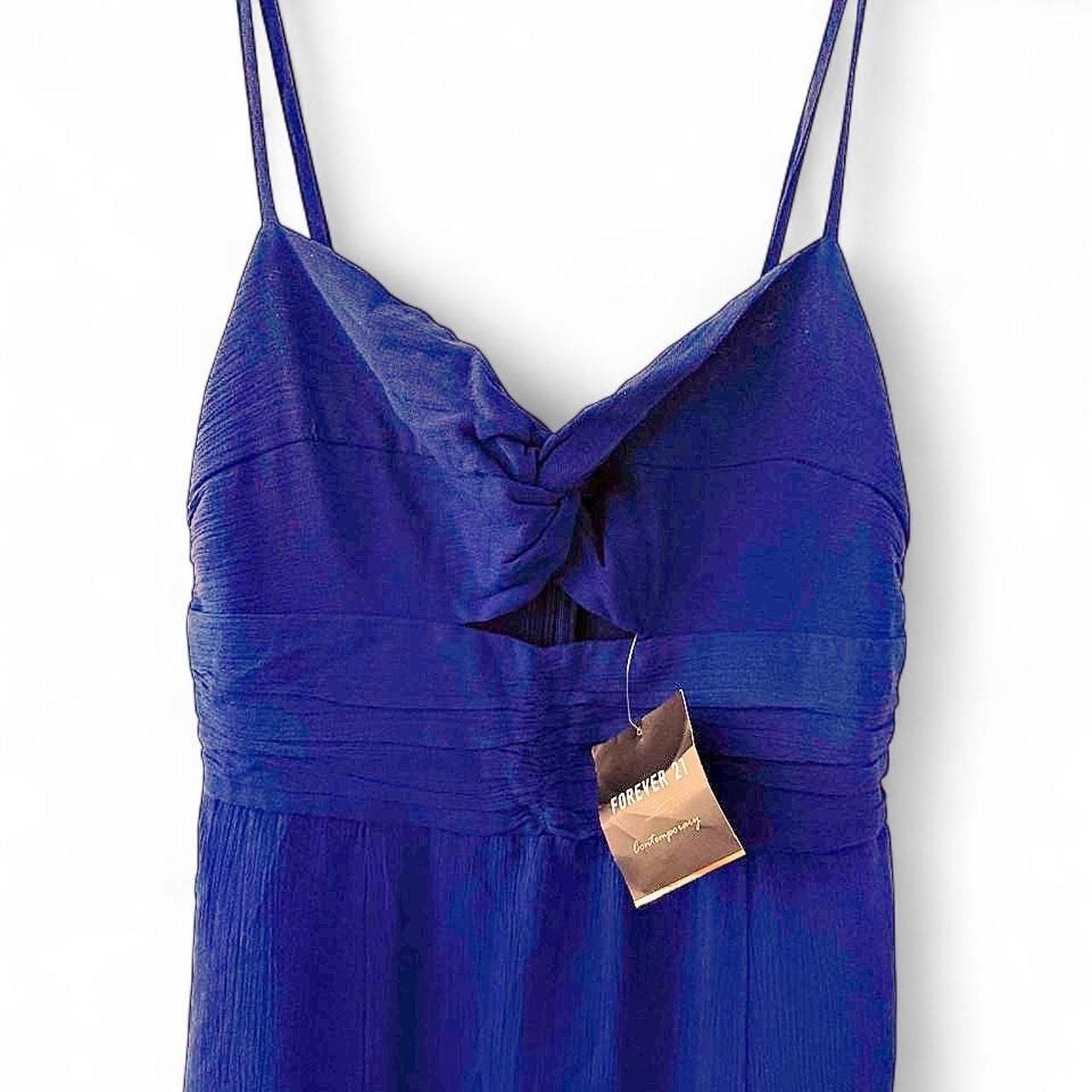 Forever 21 Contemporary Blue Twist-Front Maxi Dress with Slit 3