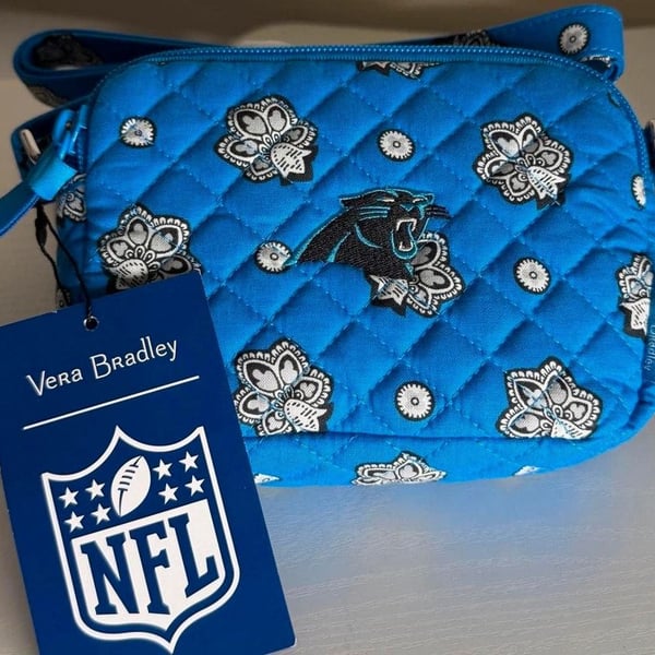 Women's Vera Bradley Carolina Panthers Small Stadium Crossbody Bag