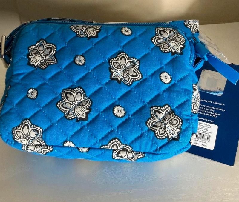 Women's Vera Bradley Carolina Panthers Small Stadium Crossbody Bag 4