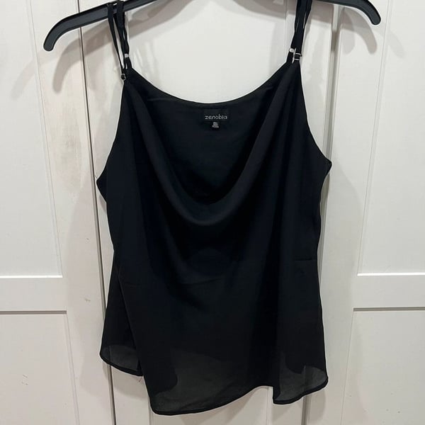 Black cleavage blouse