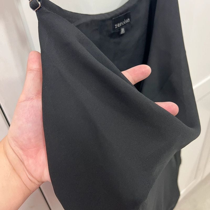 Black cleavage blouse 5