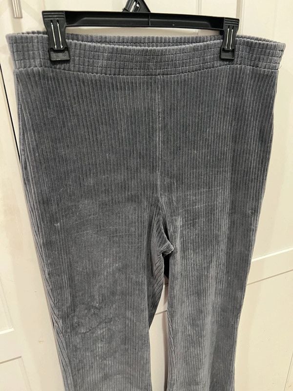 Aerie gray corduroy legging bell bottoms 3