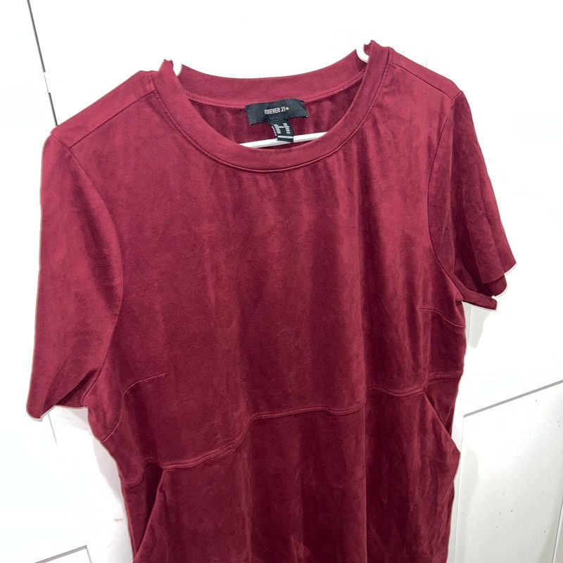 Forever 21 burgundy dress with pockets 3