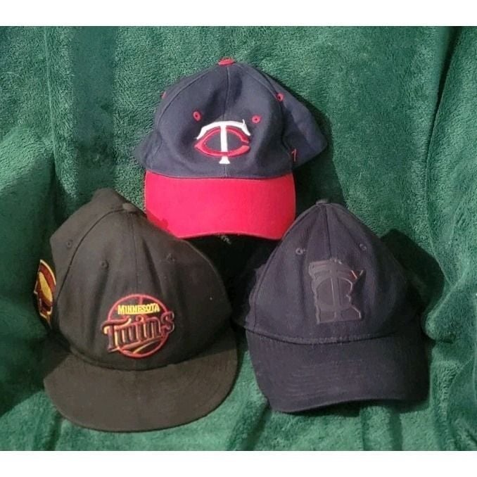 Vintage Minnesota Twins Hat Lot of 3 MLB Baseball Caps TC Logo Metrodome Patch 1