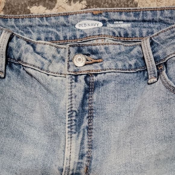 Old Navy Blue Jean Shorts Distressed Raw-Edge Hem 3