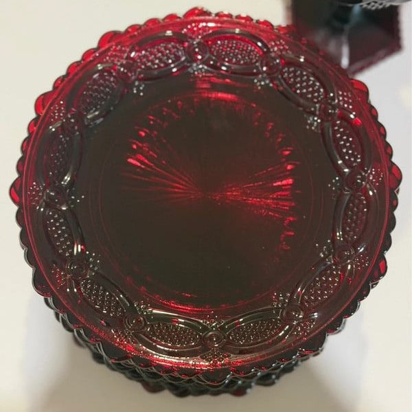 Set of 10 vintage Avon 1876 Cape Cod Collection ruby red salad dessert plates
