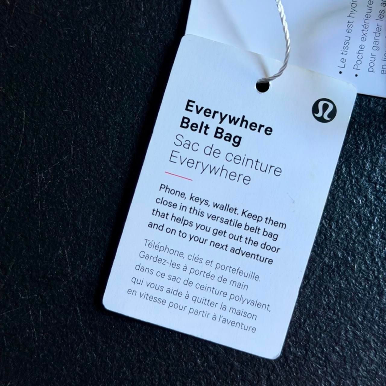 Lululemon Everywhere Belt Bag 1L Pink and Metallic Silver Clippable Card Pouch Set 2