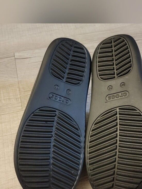 CROCS Men's Black Dual-Strap Slide Sandals 3