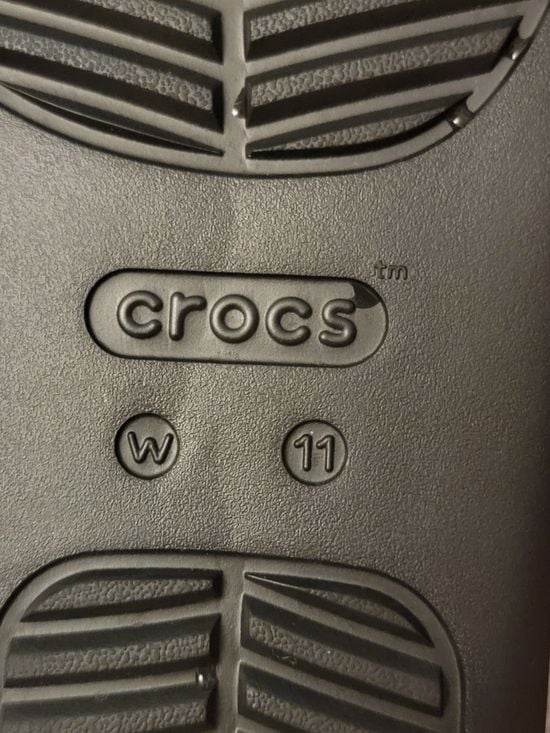 CROCS Men's Black Dual-Strap Slide Sandals 5