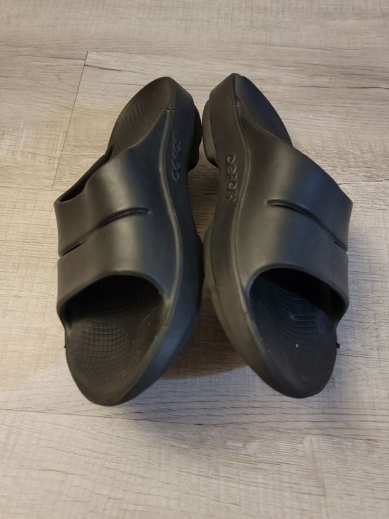 OOFOS Black Women's Slide Sandals 4