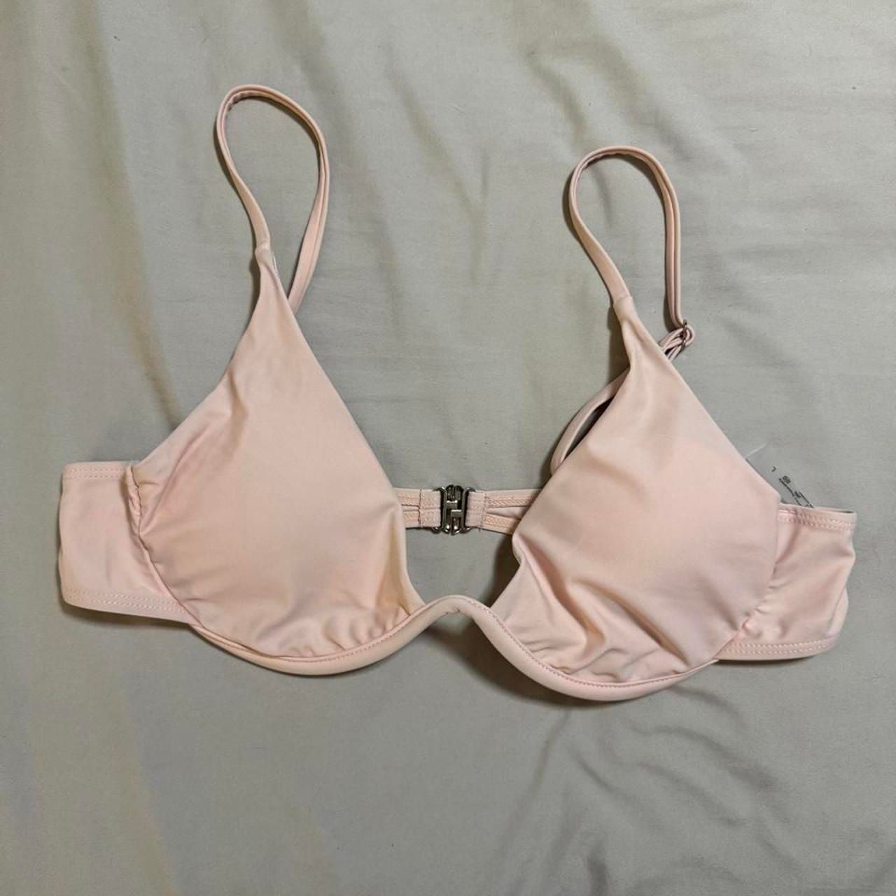 SHEIN 3-Piece Pale Pink Underwire Bikini and Butterfly Mesh Sarong Set 1