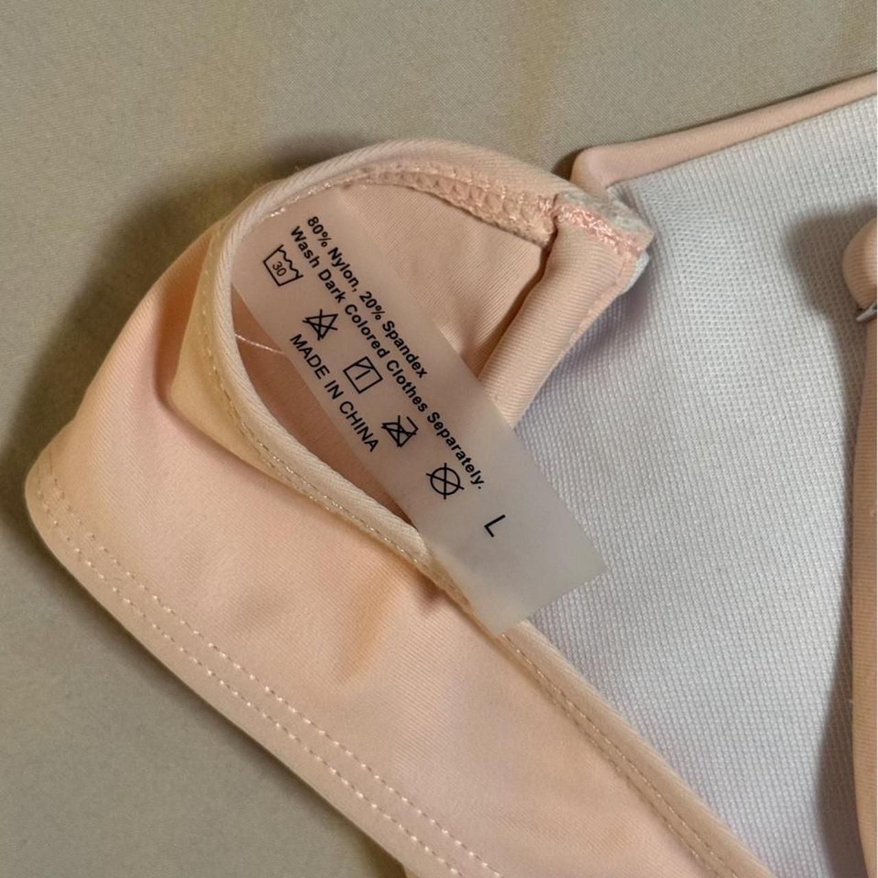 SHEIN 3-Piece Pale Pink Underwire Bikini and Butterfly Mesh Sarong Set 3