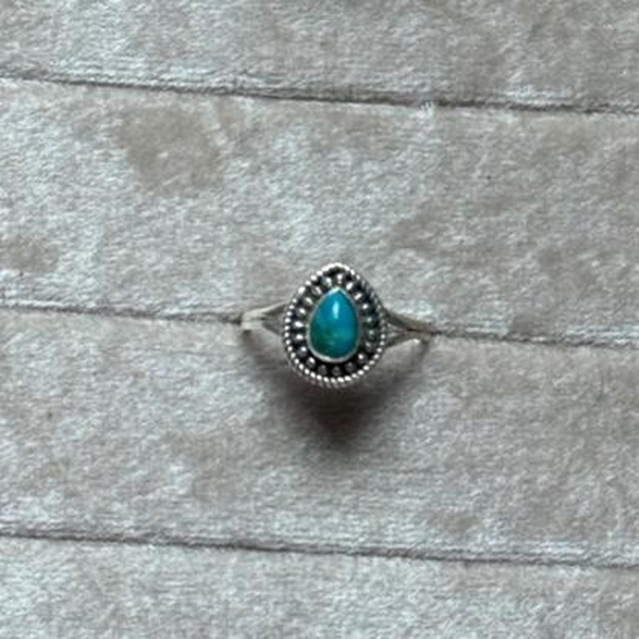 Southwestern Kingman Turquoise Ring 925 Sterling Silver Artisan Handmade 2