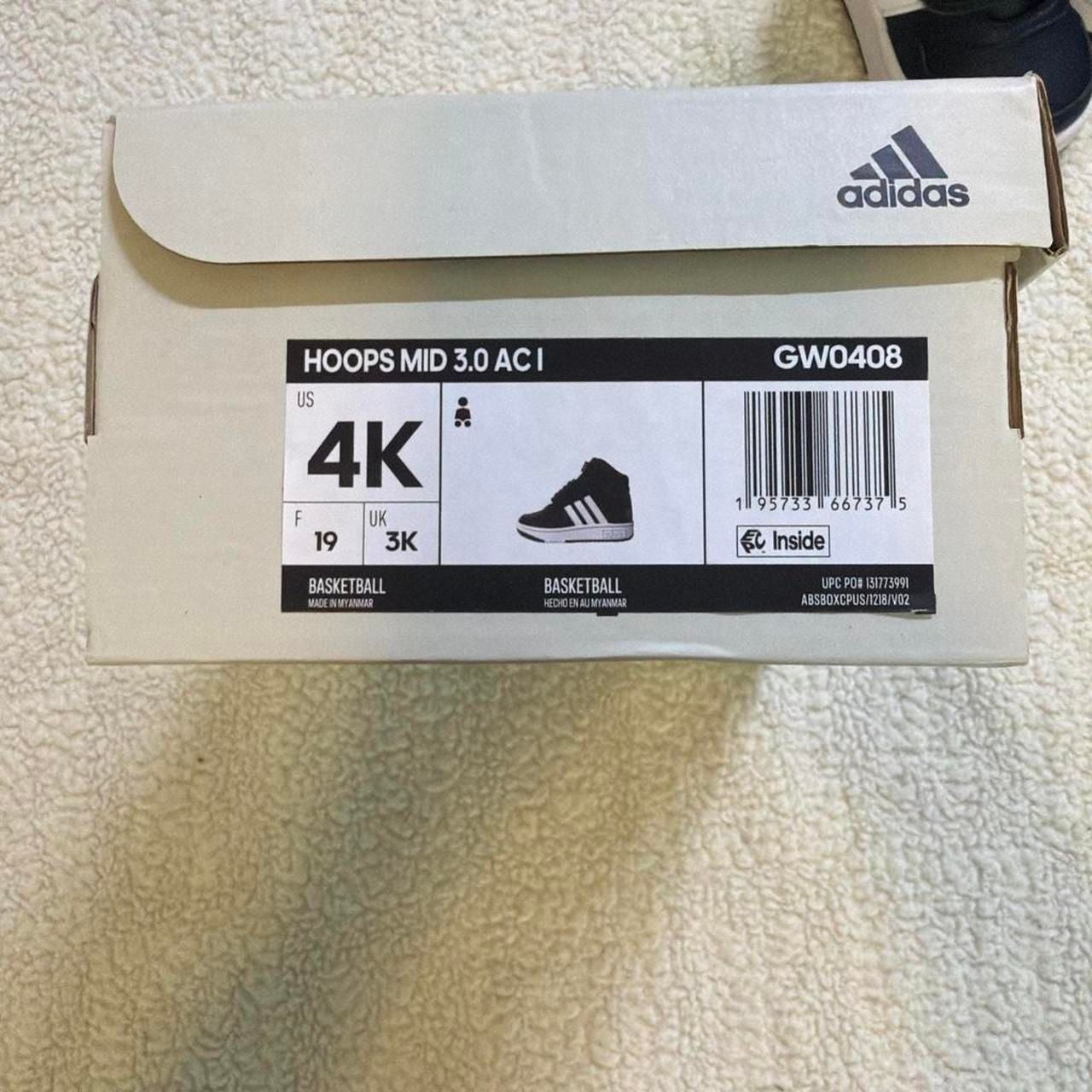 Adidas Hoops Mid 3.0 AC I Toddler Sneakers Size 4K 5