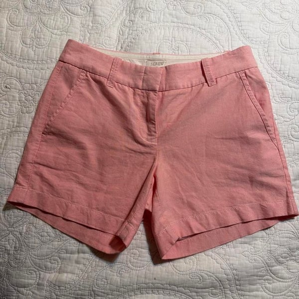 J.Crew A1544 Pink Linen Blend Chino Shorts