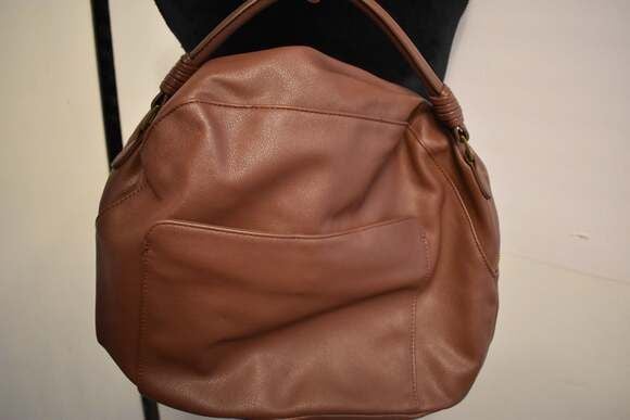 Universal Thread Brown Faux Leather Slouchy Hobo Shoulder Bag 2