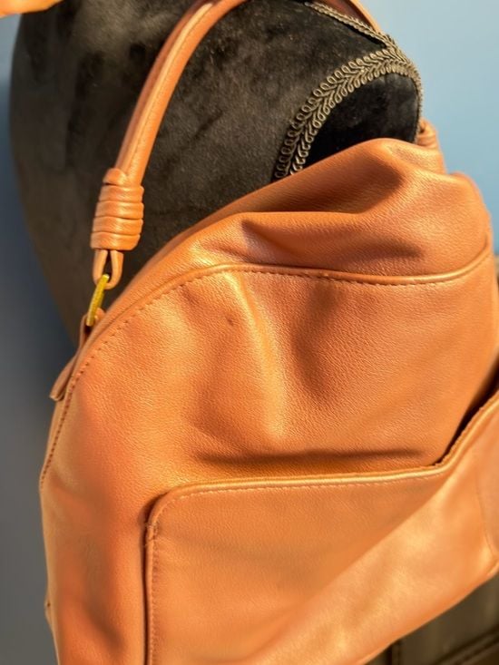 Universal Thread Brown Faux Leather Slouchy Hobo Shoulder Bag 7