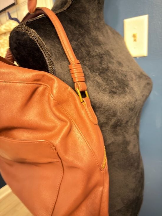 Universal Thread Brown Faux Leather Slouchy Hobo Shoulder Bag 8