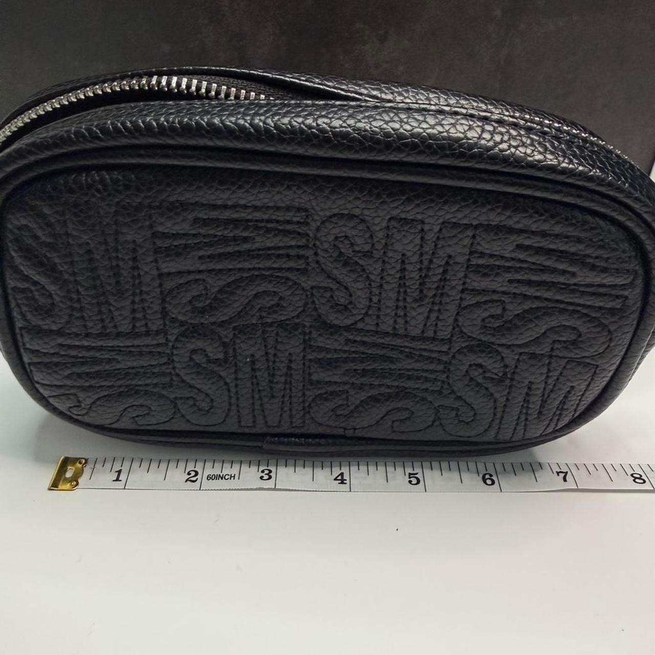 Steve Madden Black Pebble Faux Leather Embossed Logo Belt Bag 7