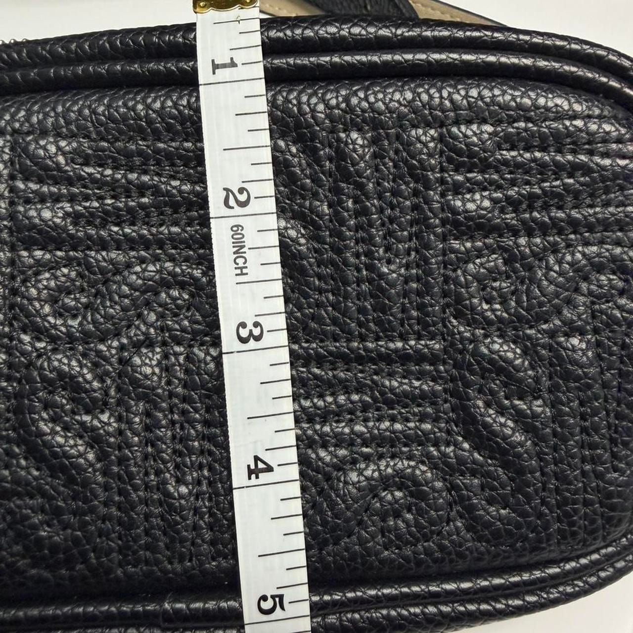Steve Madden Black Pebble Faux Leather Embossed Logo Belt Bag 8