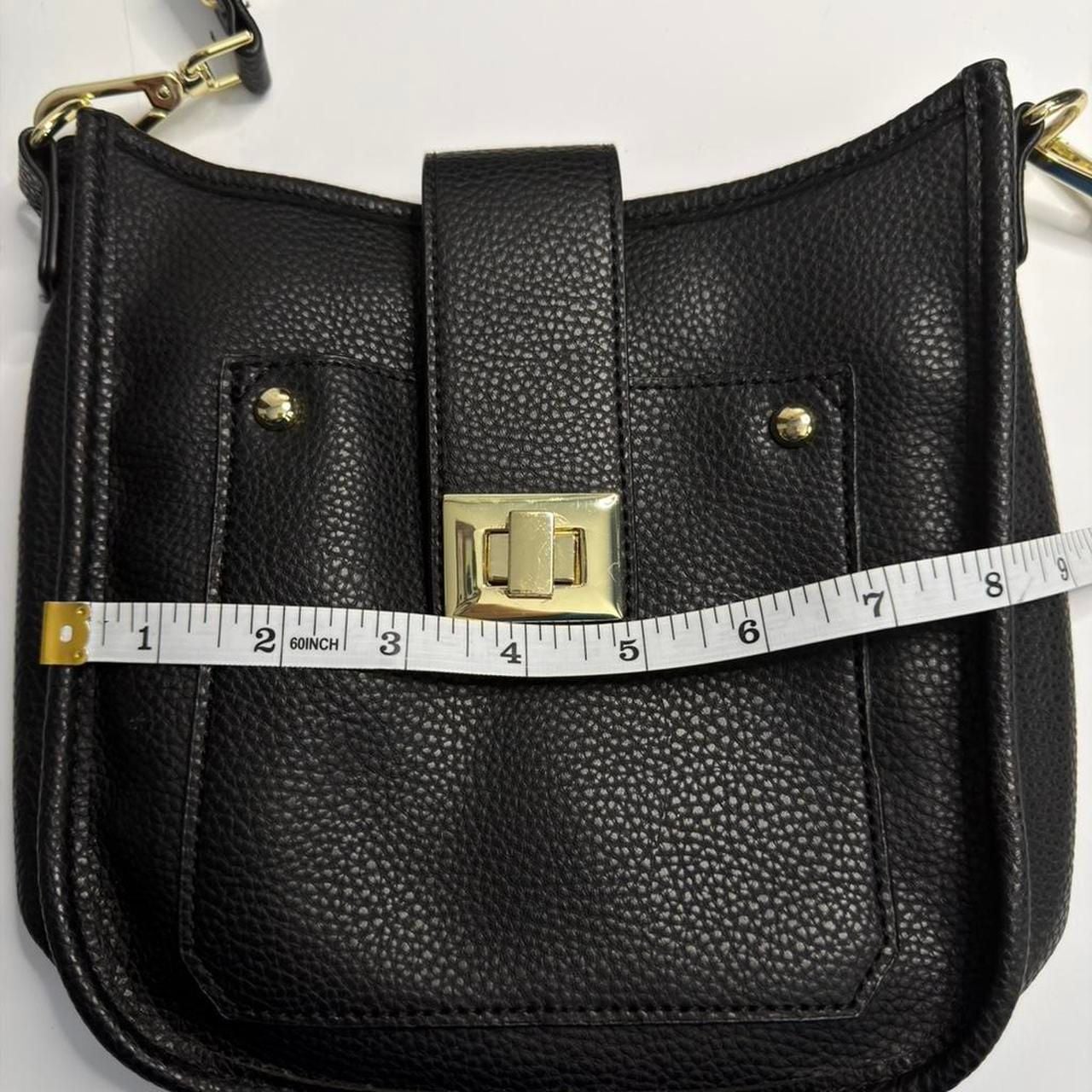 Steve Madden Black Pebble Leather Crossbody Bag 7