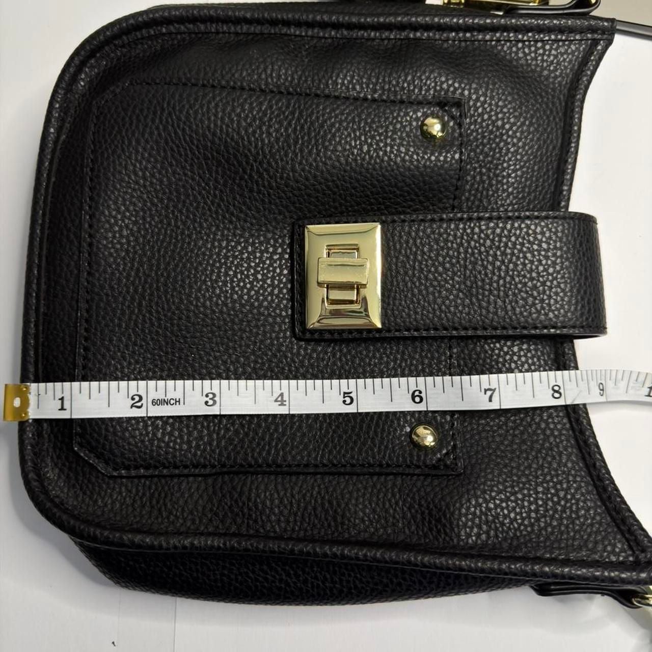 Steve Madden Black Pebble Leather Crossbody Bag 8