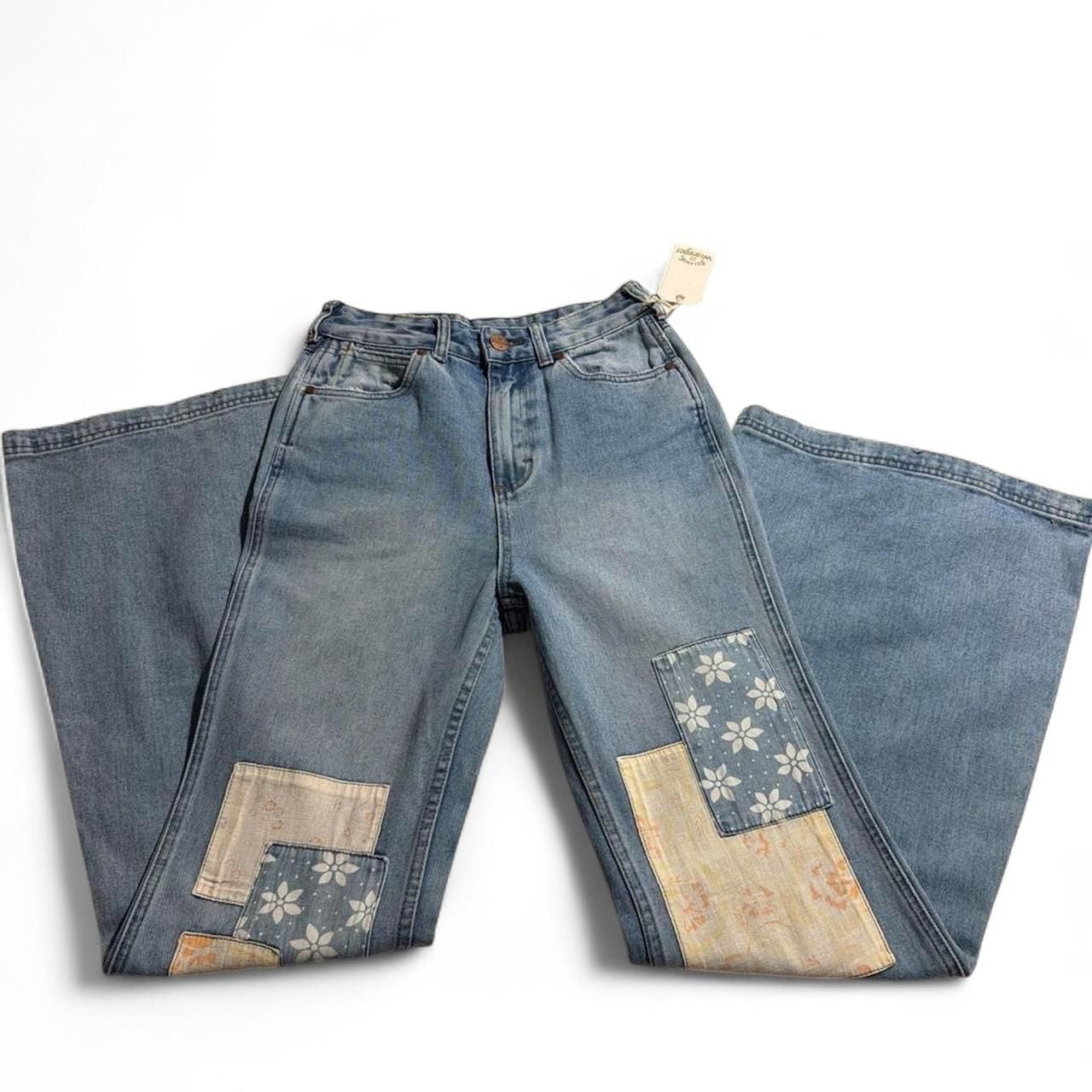 Billabong Wrangler Patchwork Floral Flare Jeans 2