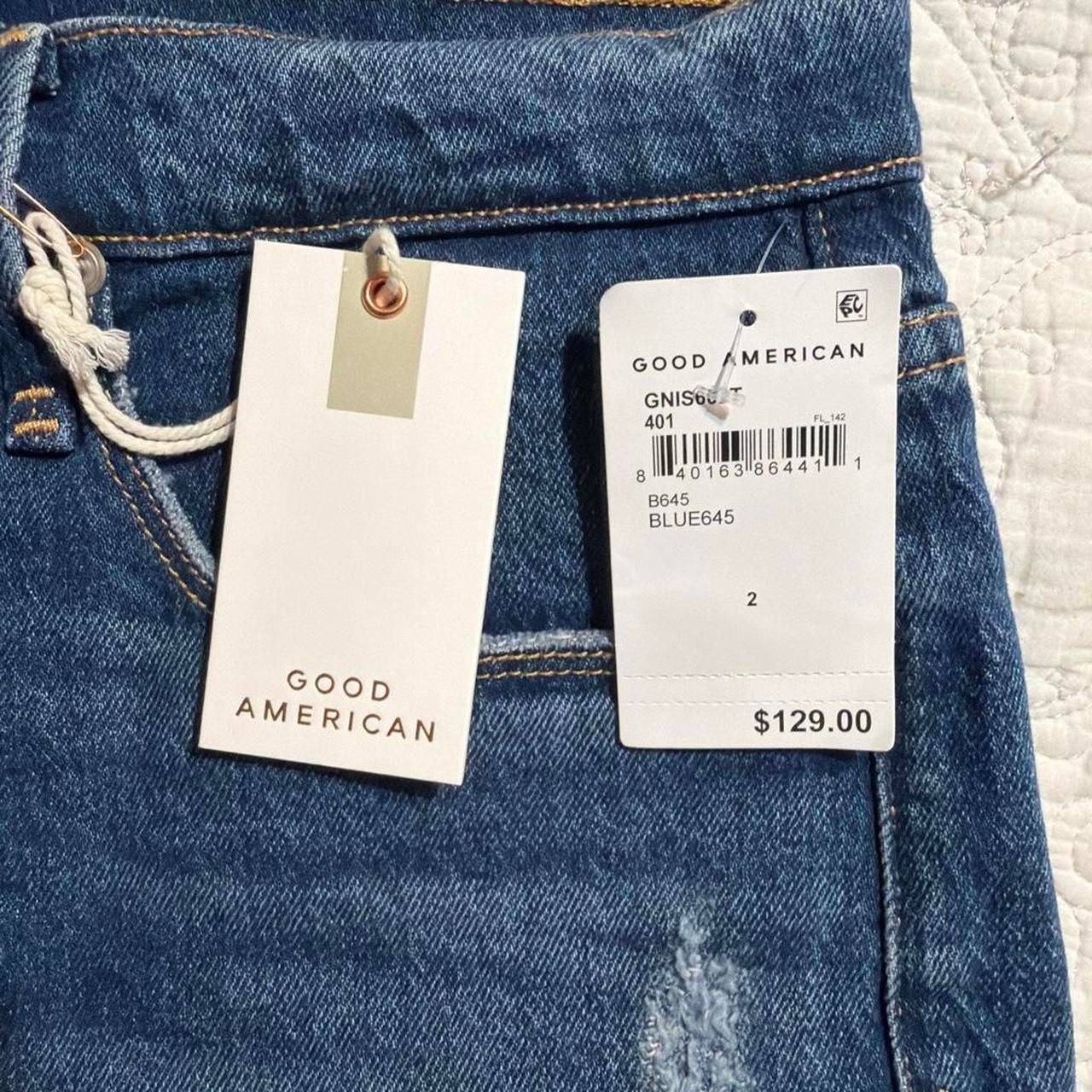Good American Raw Hem Distressed Denim Shorts Size 2 / 26 3