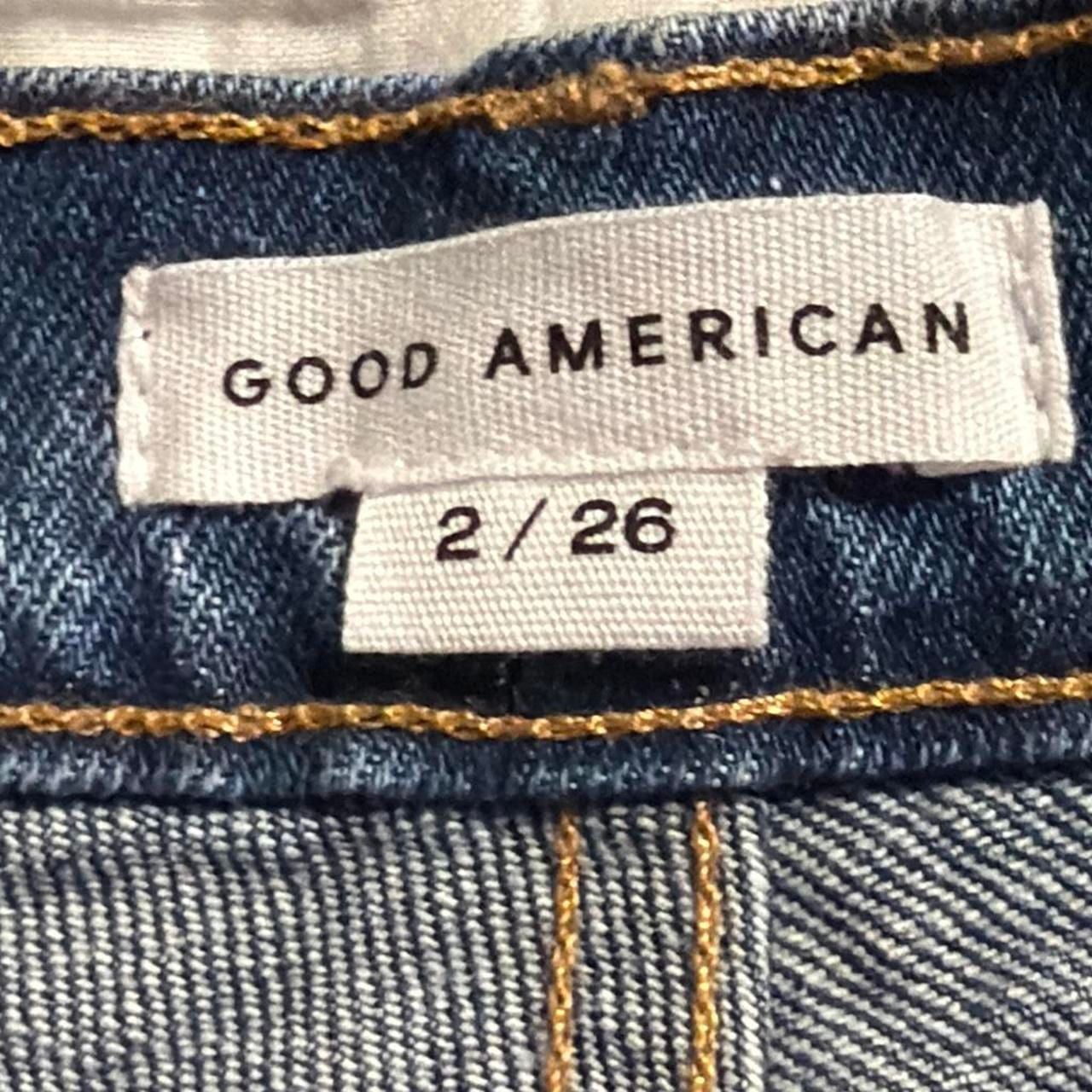Good American Raw Hem Distressed Denim Shorts Size 2 / 26 4