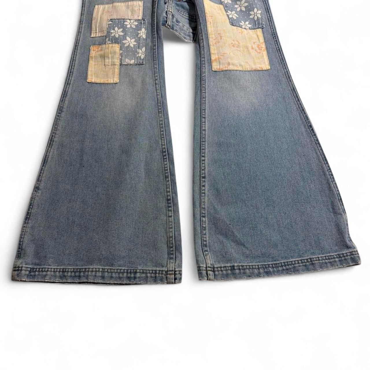 Billabong Wrangler Patchwork Floral Flare Jeans 5