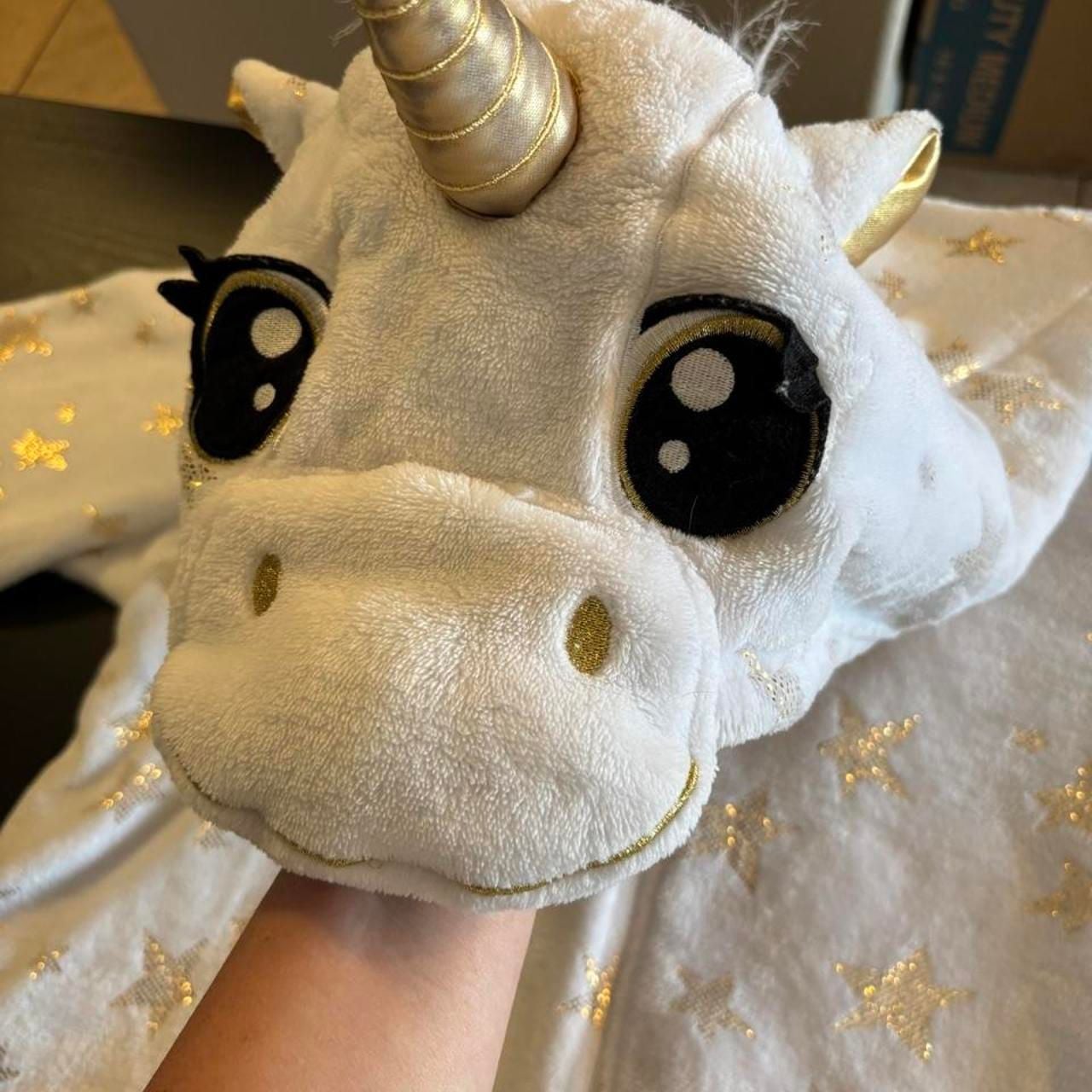 Secret Treasures Unicorn Onesie Pajamas Size 2X White Gold Stars 2