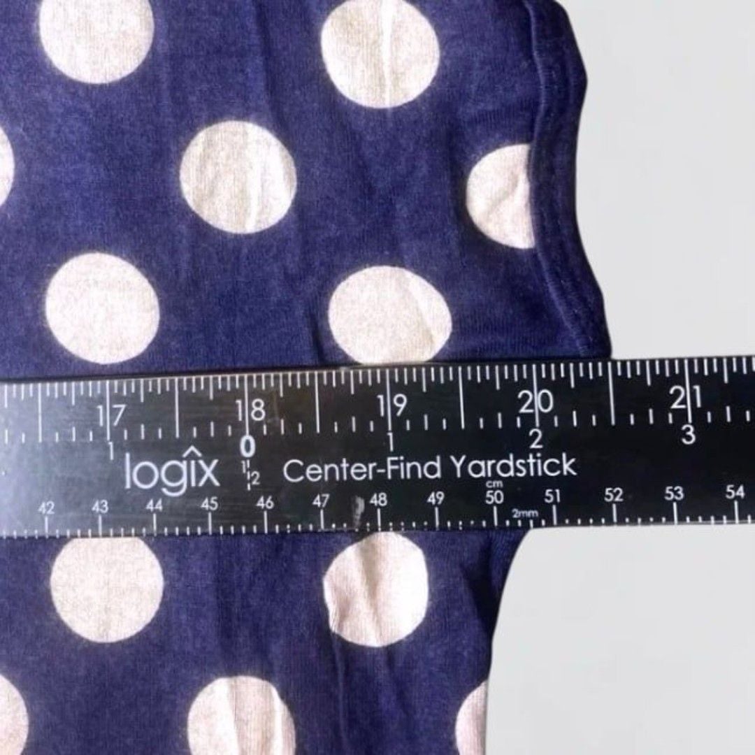Edista Los Angeles Women Top Polka Dot V Neck Cap Sleeve Medium 6