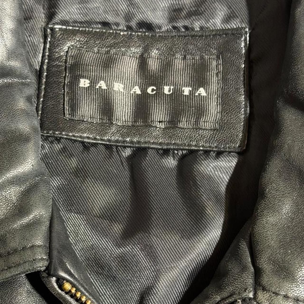 Baracuta Vintage 80s 90s Black Leather Bomber Jacket M 4
