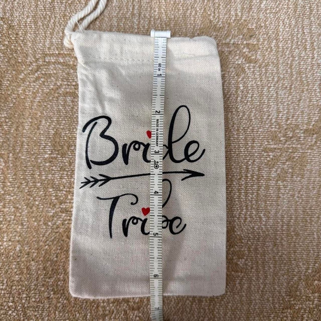 Bride Tribe Cotton Drawstring Favor Bags Set of 5 4