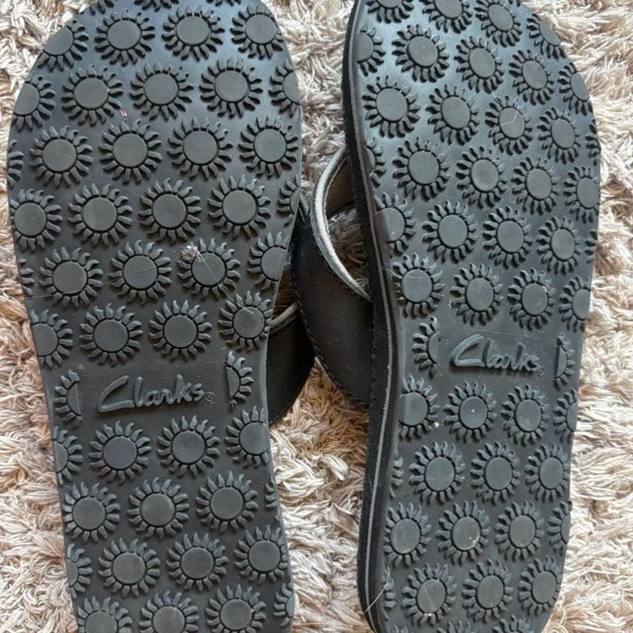 Clarks Black Starfish Thong Sandals Flip Flops 4