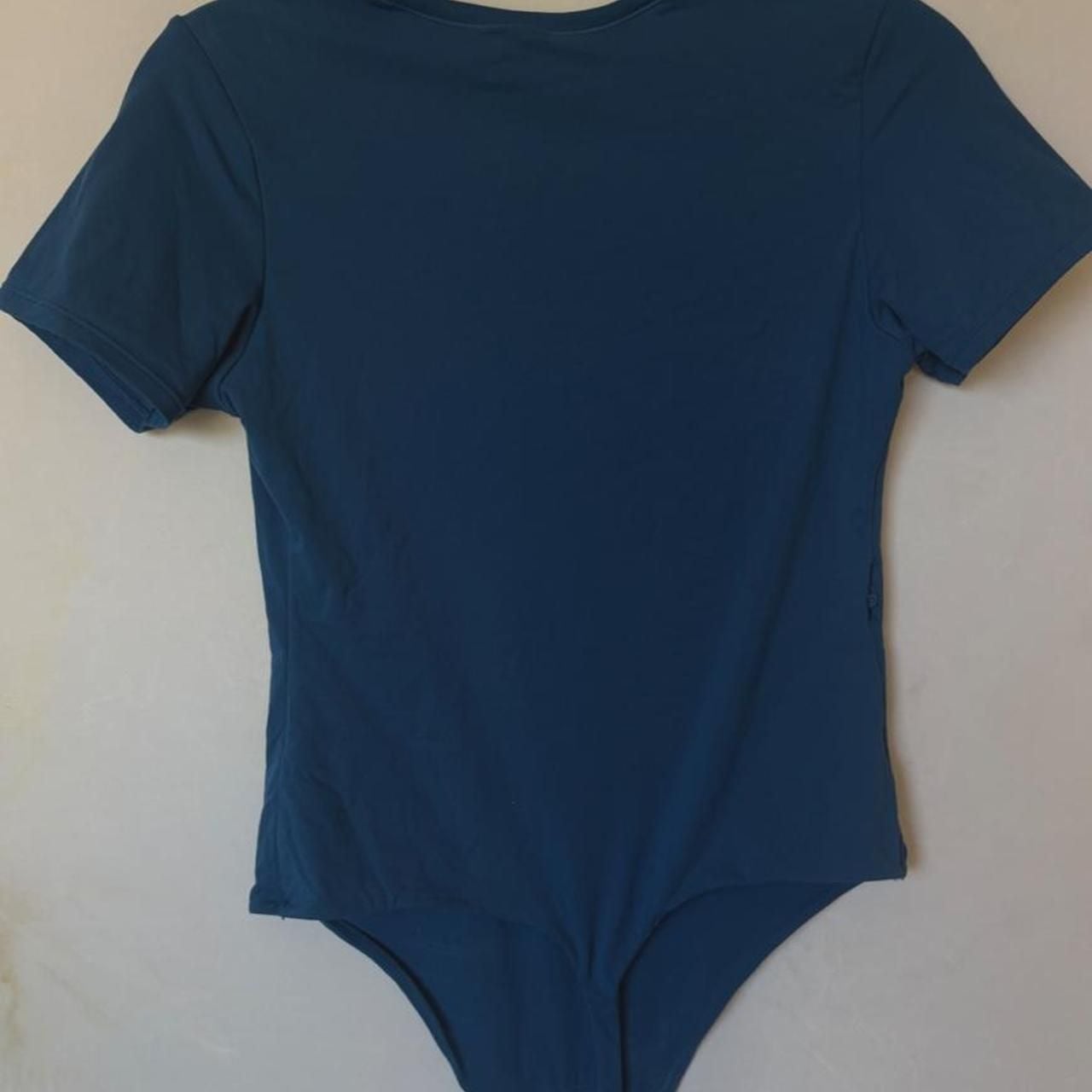 Aritzia Babaton Contour Short Sleeve Bodysuit Dark Teal Size S M 3