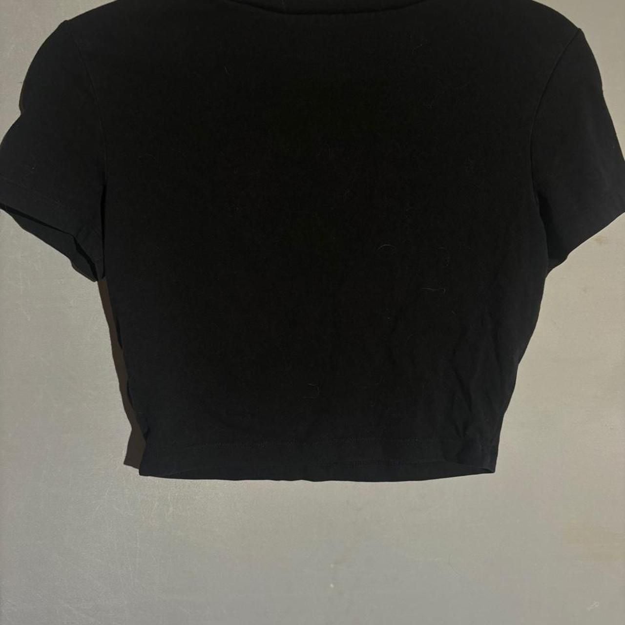 Wild Fable Black Crop Top T-Shirt 4