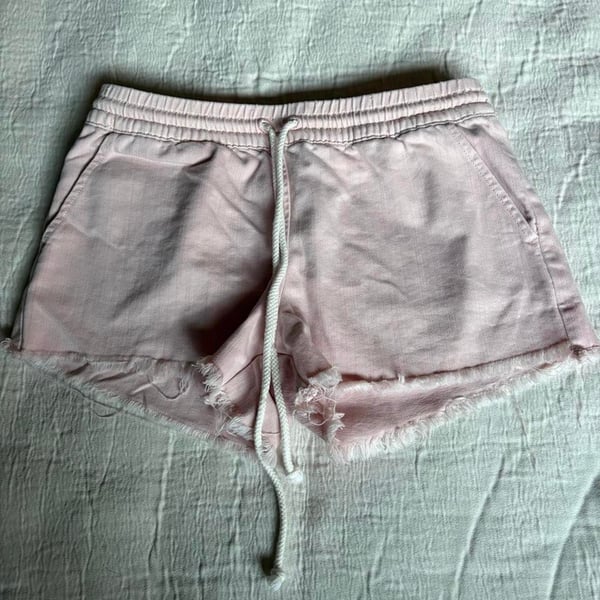 Aerie Light Pink Denim Cutoff Shorts
