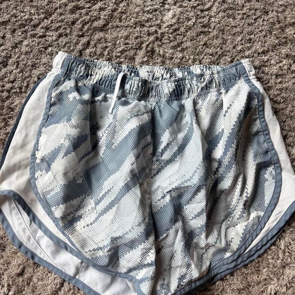 Nike Dri-Fit Running Shorts Medium Gray Blue Camo