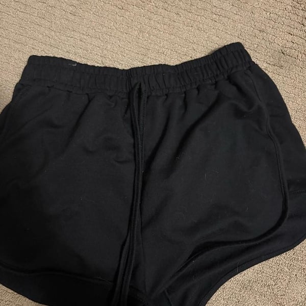 SHEIN Black Drawstring Athletic Lounge Shorts