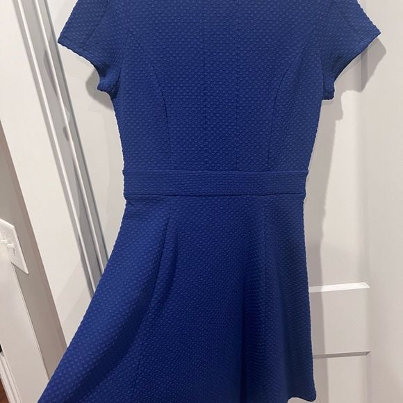 Elle Royal Blue Textured Mini Dress 7