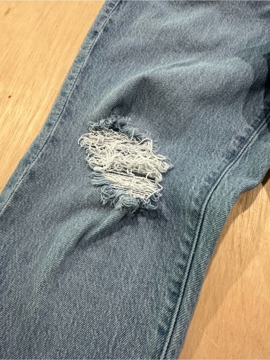Madewell High-Rise Frayed Hem Light Blue Jeans 6