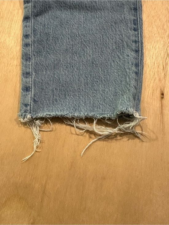 Madewell High-Rise Frayed Hem Light Blue Jeans 7