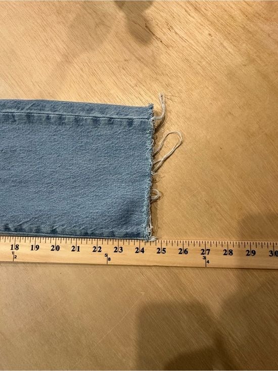 Madewell High-Rise Frayed Hem Light Blue Jeans 14