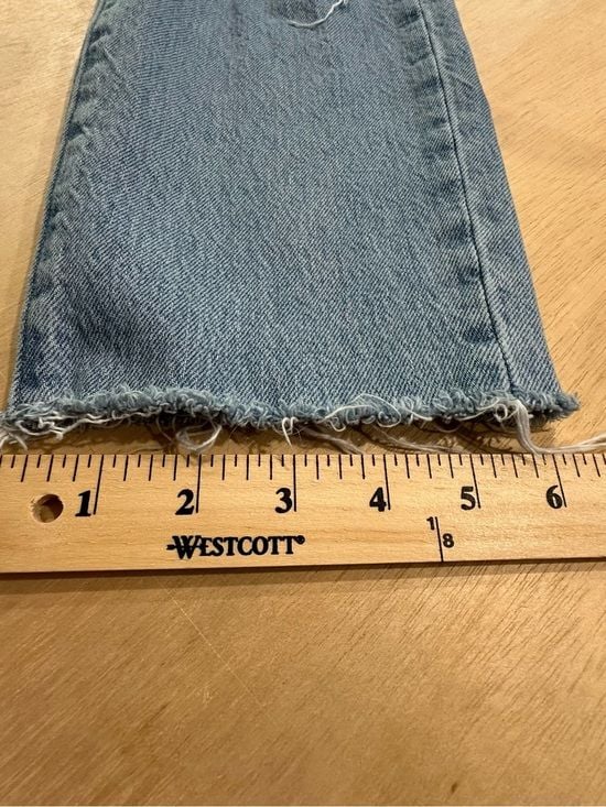 Madewell High-Rise Frayed Hem Light Blue Jeans 15