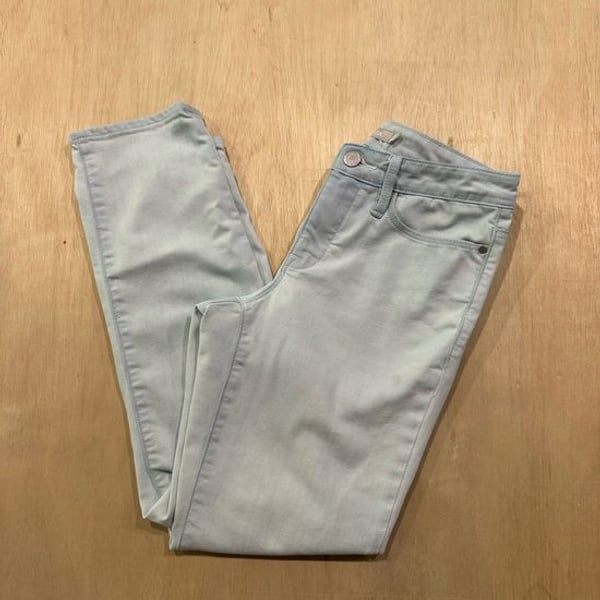 Athleta Sculptek Stretch Skinny Jeans Light Gray Blue Women’s Size 2
