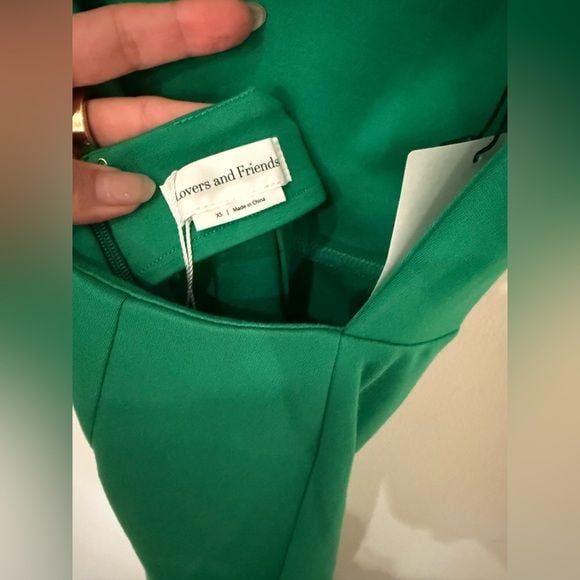 NWT Lovers and Friends Karma Maxi dress Kelly green XS 8