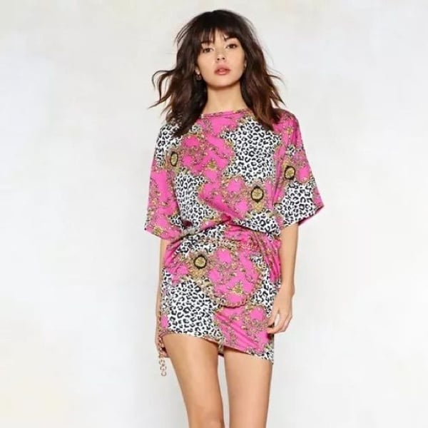 Nasty Gal I Get The Sweetest Feline Printed Set