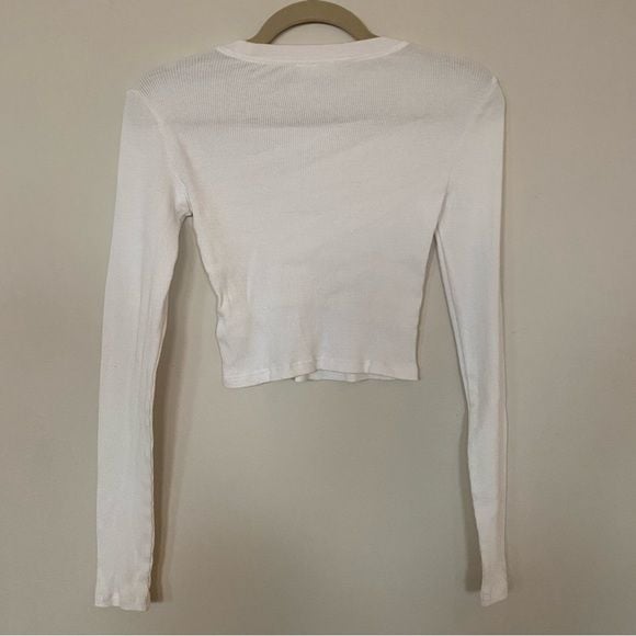 Aritzia Azure Skies Ribbed Cropped Long Sleeve 3